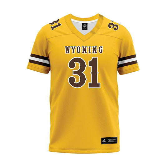 Wyoming - NCAA Football : Tyson Deen - Premium Football Jersey-0