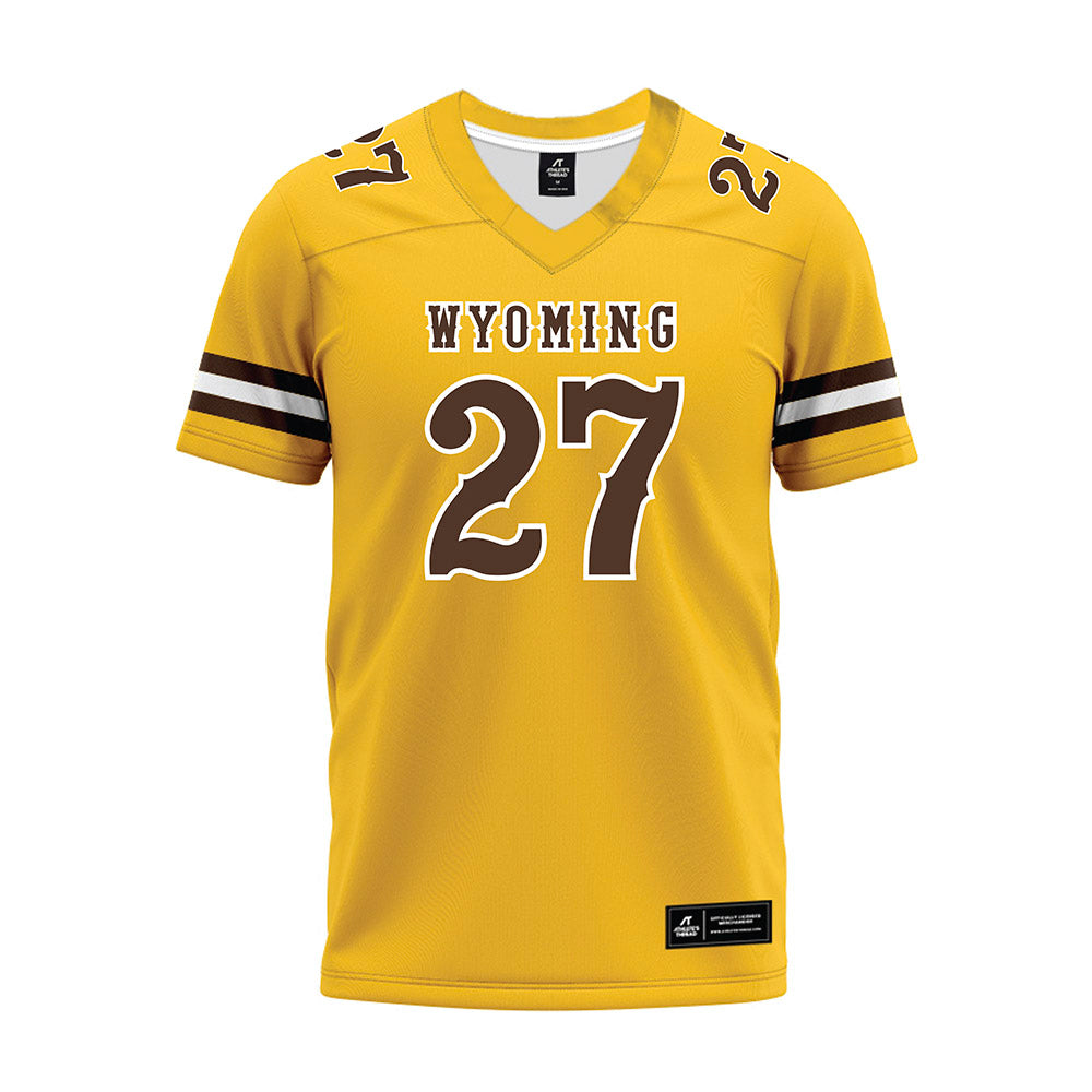 Wyoming - NCAA Football : Dontae Burch - Premium Football Jersey-0