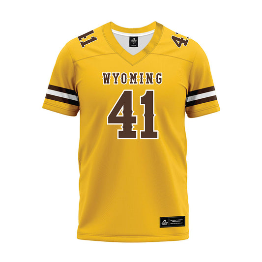 Wyoming - NCAA Football : Mason Wright - Premium Football Jersey-0