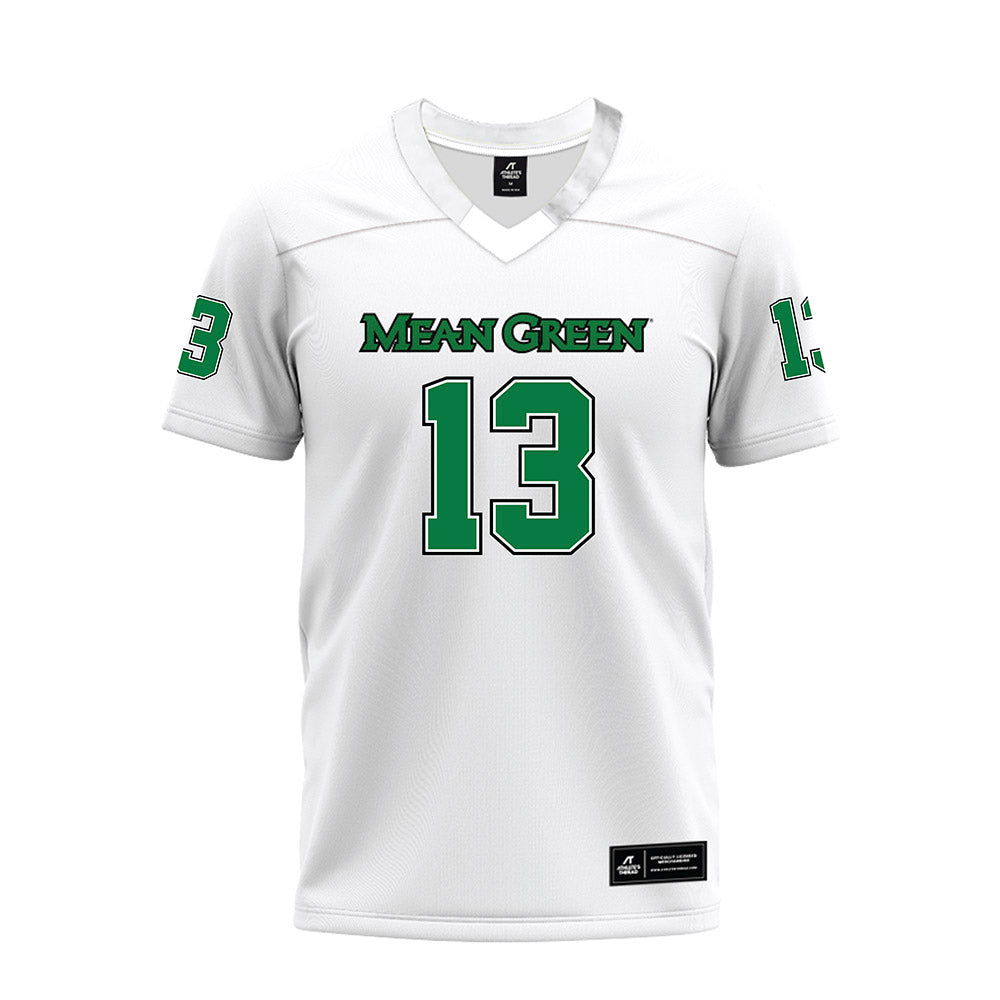 North Texas - NCAA Football : Justin Stevenson - Premium Football Jersey-0