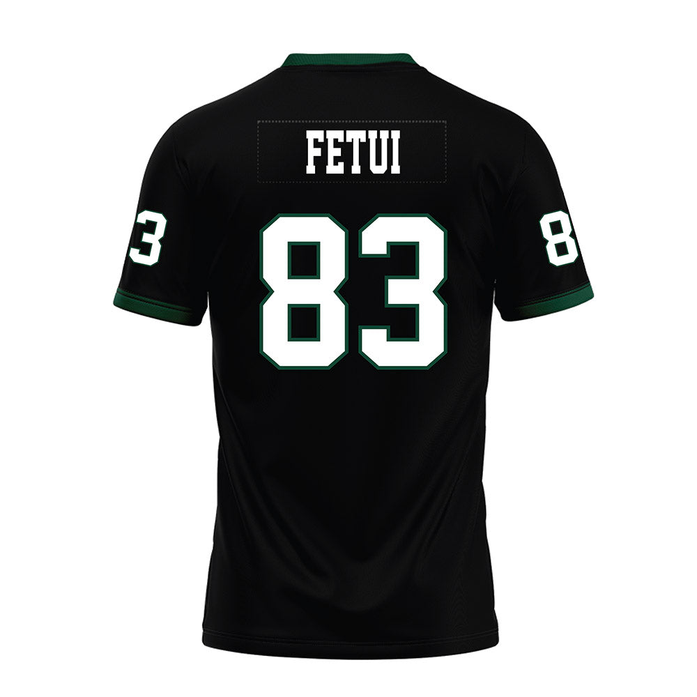 Hawaii - NCAA Football : Josiah Fetui - Black Premium Football Jersey-1