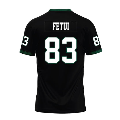 Hawaii - NCAA Football : Josiah Fetui - Black Premium Football Jersey-1