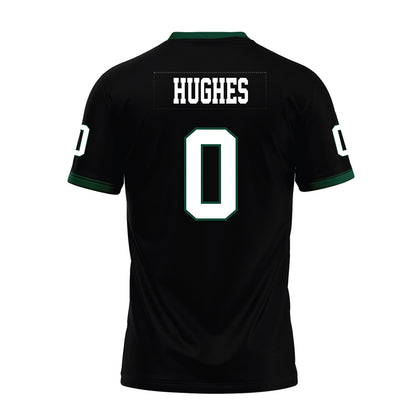Hawaii - NCAA Football : Jeremiah Hughes - Black Premium Football Jersey-1