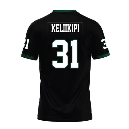 Hawaii - NCAA Football : Tryton Keliikipi - Black Premium Football Jersey-1