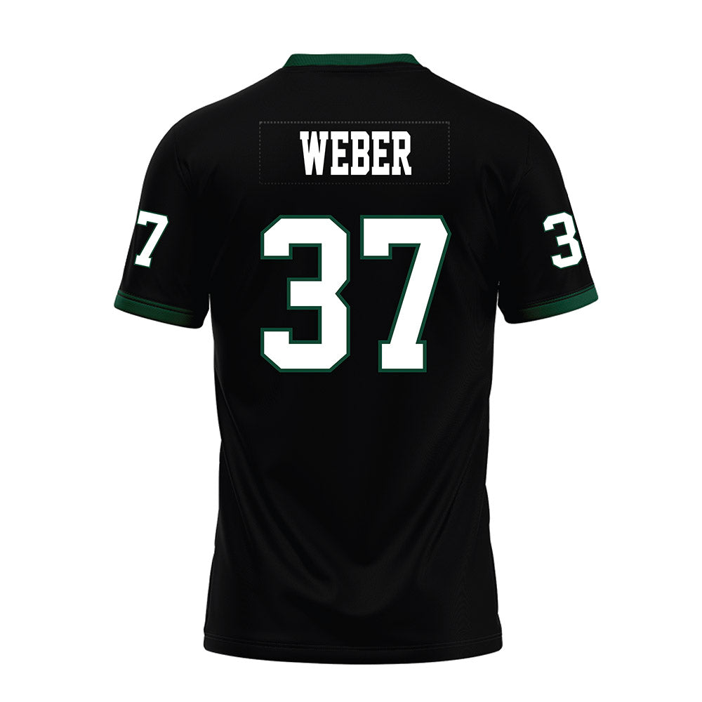 Hawaii - NCAA Football : Riis Weber - Black Premium Football Jersey-1