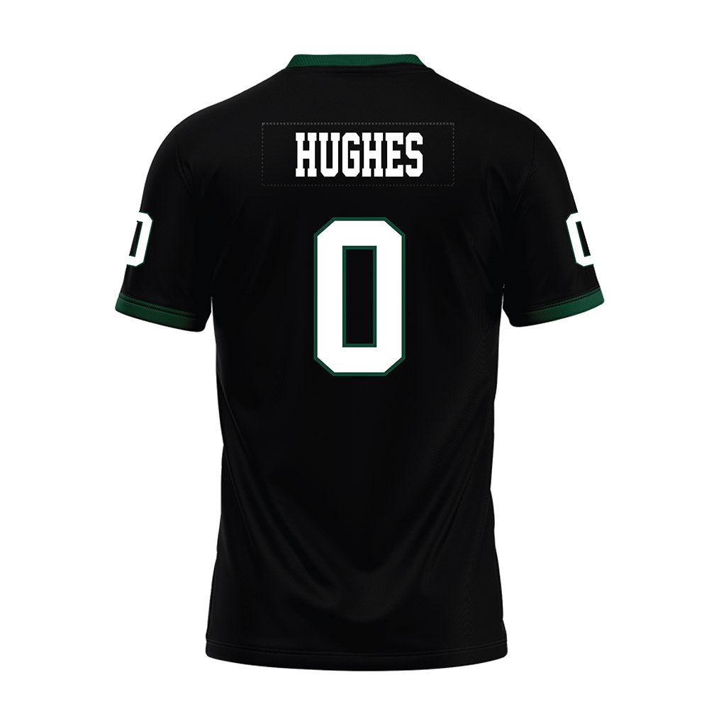 Hawaii - NCAA Football : Jeremiah Hughes - Black Premium Football Jersey-1