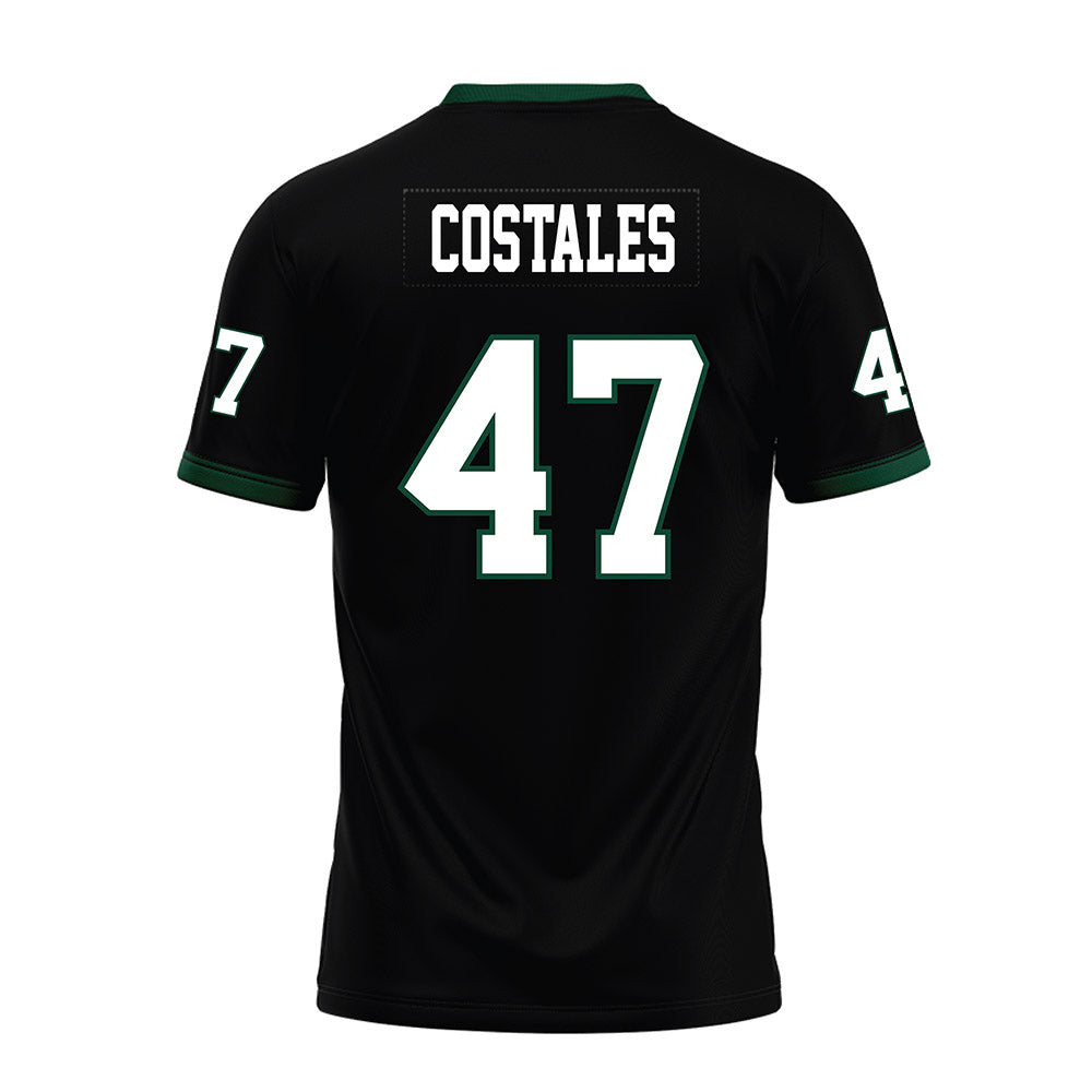 Hawaii - NCAA Football : Kingston Costales - Black Premium Football Jersey-1
