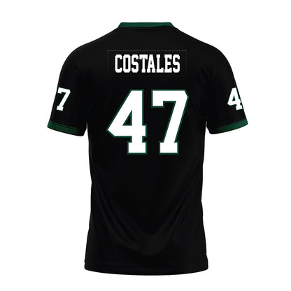 Hawaii - NCAA Football : Kingston Costales - Black Premium Football Jersey-1