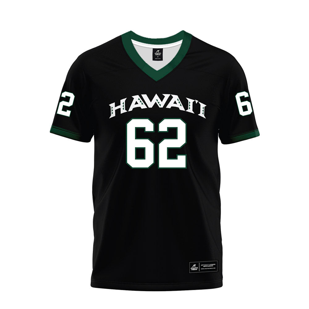 Hawaii - NCAA Football : Lautaimi Manuma - Black Premium Football Jersey-0