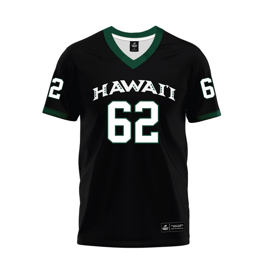 Hawaii - NCAA Football : Lautaimi Manuma - Black Premium Football Jersey-0