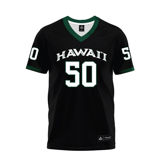 Hawaii - NCAA Football : Tu'i Neau Muti - Black Premium Football Jersey-0