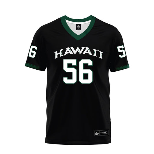 Hawaii - NCAA Football : Spencer Elliott - Black Premium Football Jersey-0
