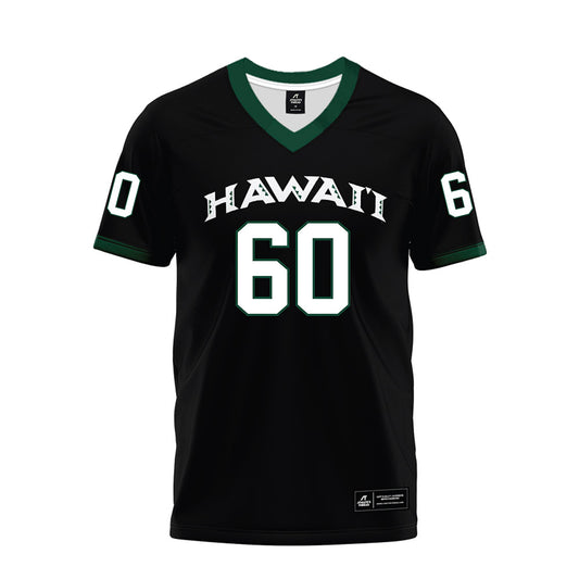 Hawaii - NCAA Football : Ezekiel Salanoa - Black Premium Football Jersey-0