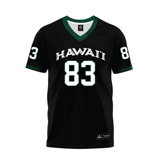 Hawaii - NCAA Football : Josiah Fetui - Black Premium Football Jersey-0