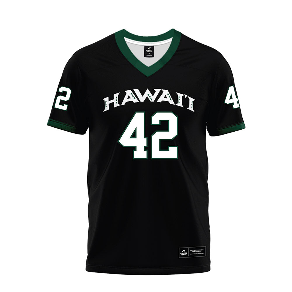 Hawaii - NCAA Football : Matteus Ioane - Black Premium Football Jersey-0