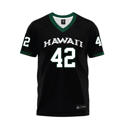Hawaii - NCAA Football : Matteus Ioane - Black Premium Football Jersey-0