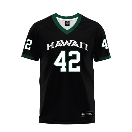 Hawaii - NCAA Football : Matteus Ioane - Black Premium Football Jersey-0