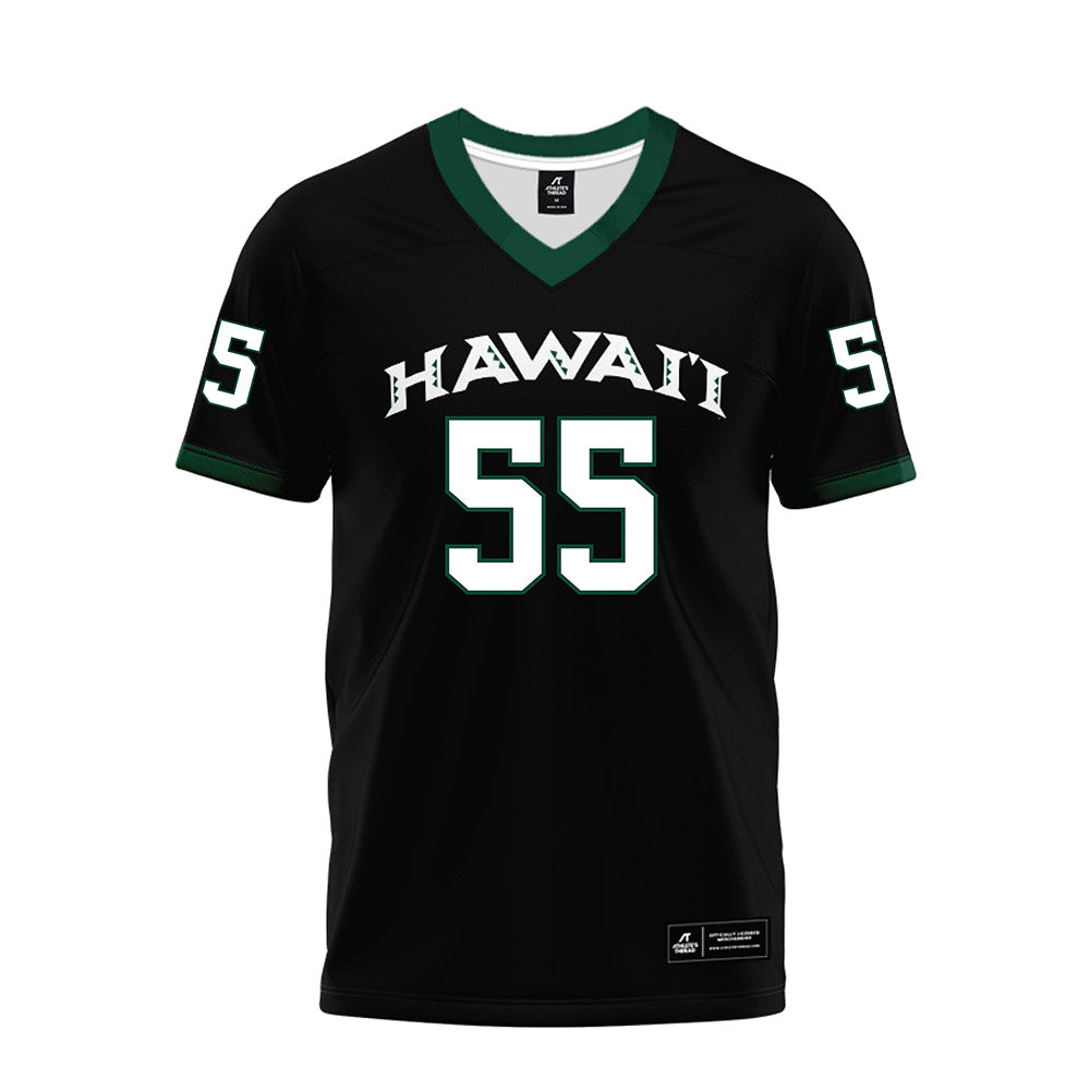 Hawaii - NCAA Football : Jay Tauala-Harris - Black Premium Football Jersey-0