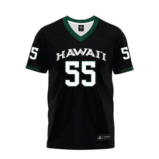 Hawaii - NCAA Football : Jay Tauala-Harris - Black Premium Football Jersey-0