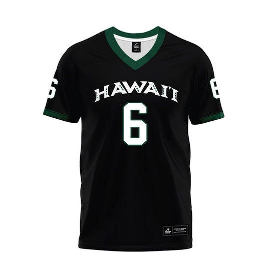 Hawaii - NCAA Football : Kainoa Carvalho - Black Premium Football Jersey-0