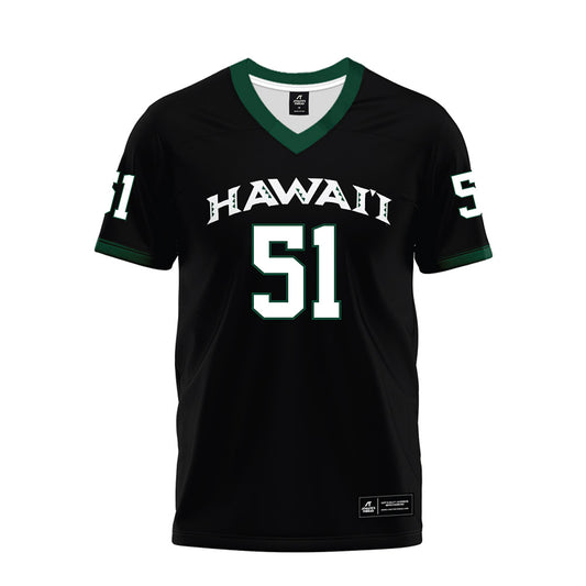 Hawaii - NCAA Football : Eric Mcfall - Black Premium Football Jersey-0