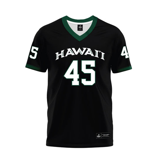 Hawaii - NCAA Football : Nick Pang - Black Premium Football Jersey-0