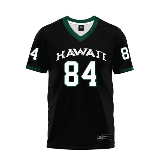 Hawaii - NCAA Football : Dillon Booth - Black Premium Football Jersey-0