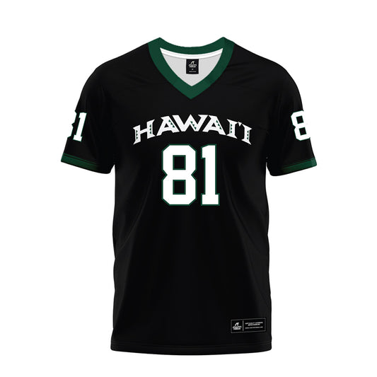 Hawaii - NCAA Football : Frank Abreu - Black Premium Football Jersey-0