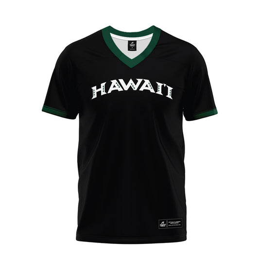 Hawaii - NCAA Football : Hudson Borsari - Black Premium Football Jersey-0