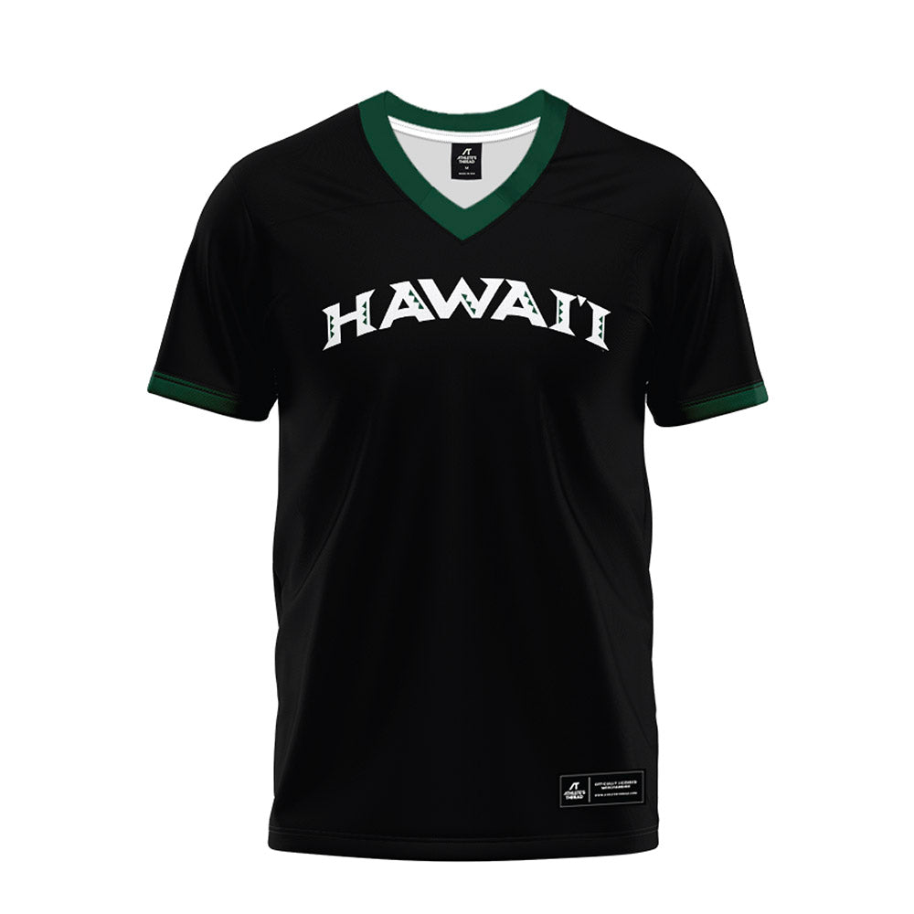 Hawaii - NCAA Football : Elijah Williams - Black Premium Football Jersey-0