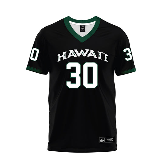 Hawaii - NCAA Football : Avin Houston - Black Premium Football Jersey-0