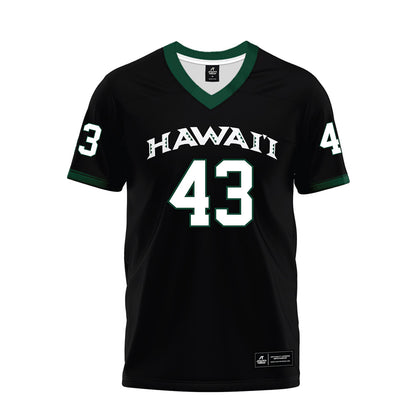 Hawaii - NCAA Football : Gannon Miller - Black Premium Football Jersey-0