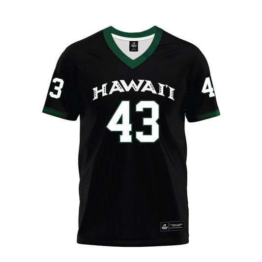 Hawaii - NCAA Football : Gannon Miller - Black Premium Football Jersey-0