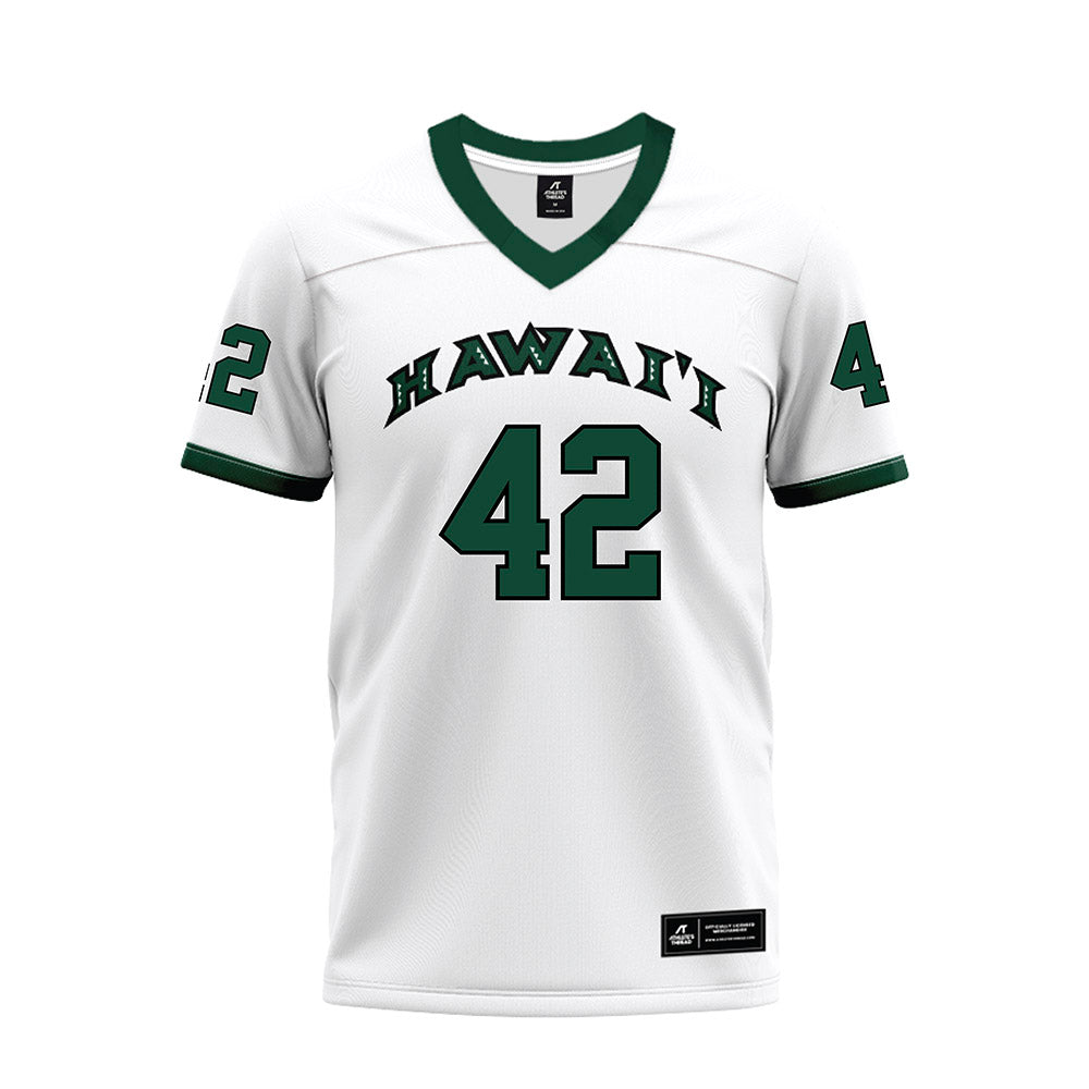 Hawaii - NCAA Football : Matteus Ioane - White Football Jersey-0