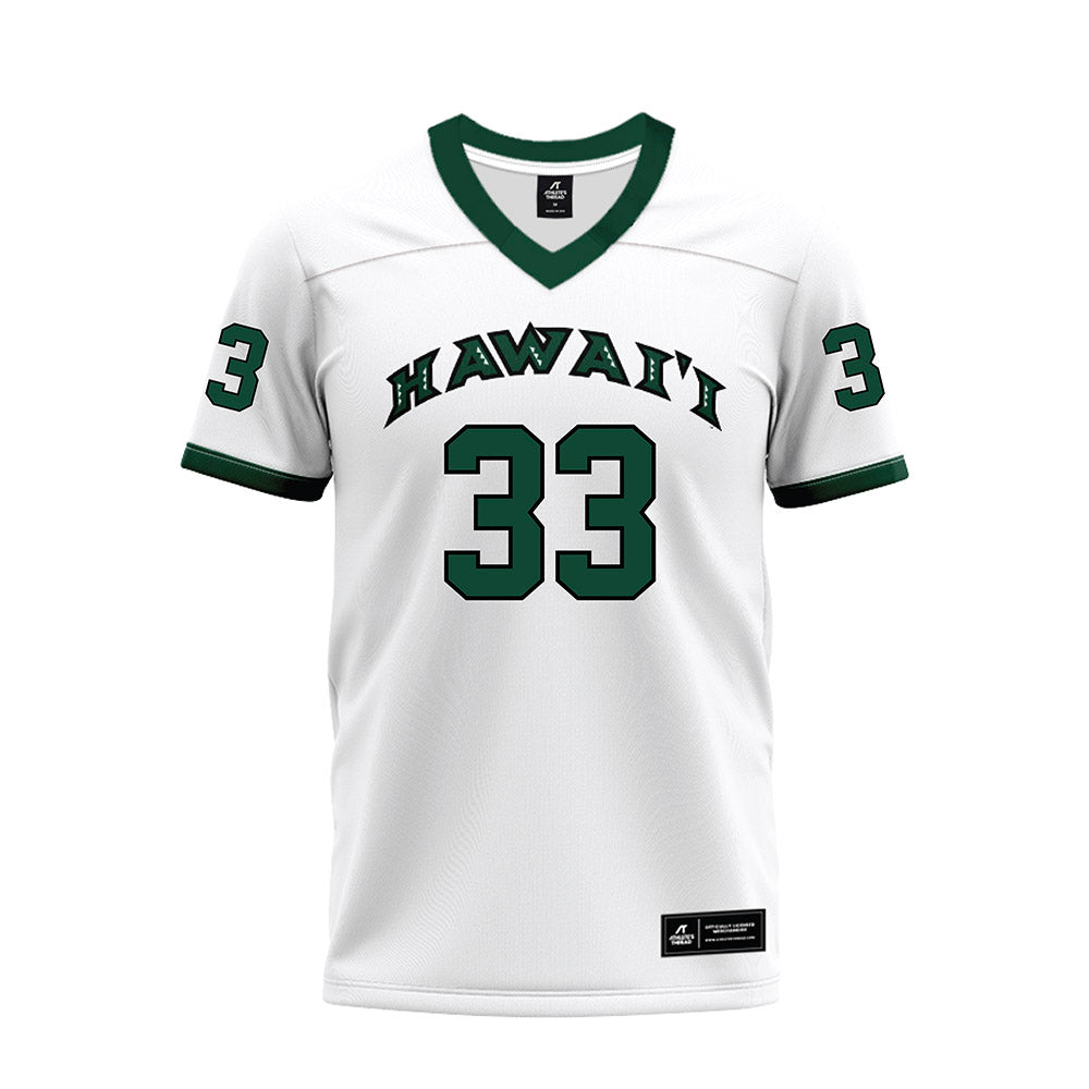 Hawaii - NCAA Football : Jack Mowrey - White Football Jersey-0