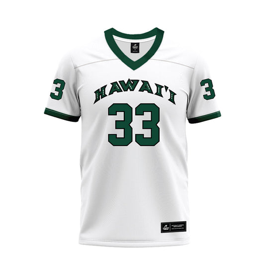 Hawaii - NCAA Football : Jack Mowrey - White Football Jersey-0