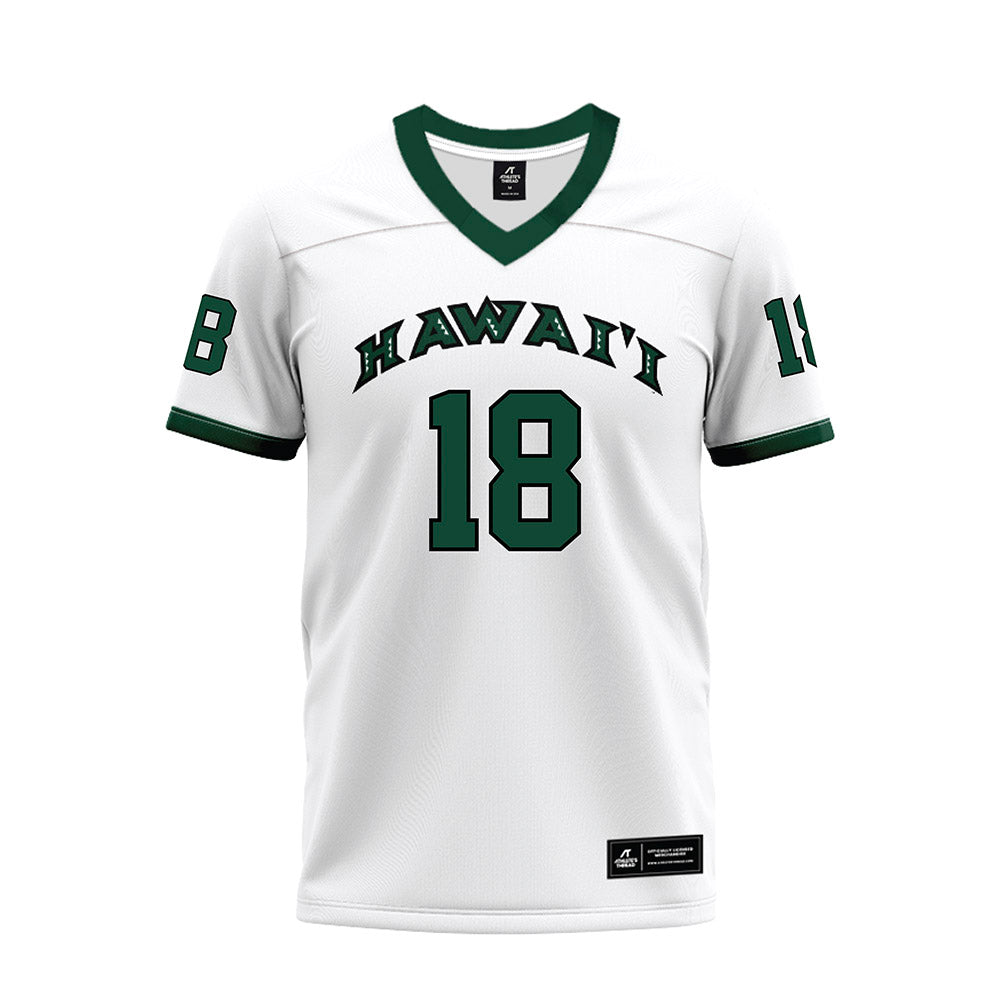 Hawaii - NCAA Football : Zaden Mariteragi - White Football Jersey-0