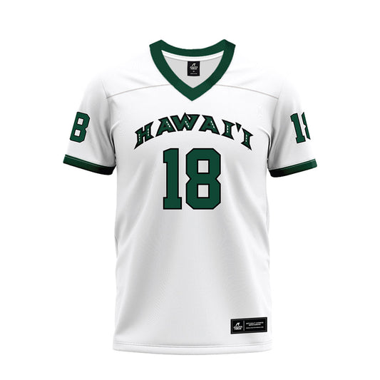 Hawaii - NCAA Football : Zaden Mariteragi - White Football Jersey-0