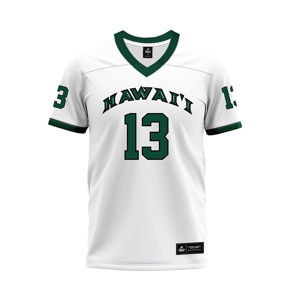 Hawaii - NCAA Football : Koa Eldredge - White Football Jersey-0