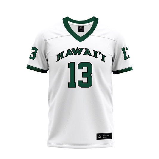 Hawaii - NCAA Football : Koa Eldredge - White Football Jersey-0