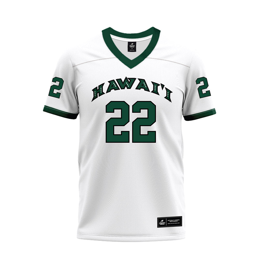 Hawaii - NCAA Football : Titan Lacaden - White Football Jersey-0