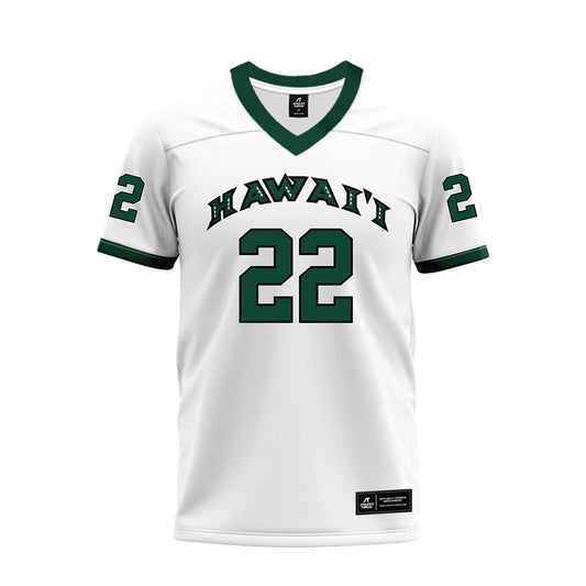 Hawaii - NCAA Football : Titan Lacaden - White Football Jersey-0