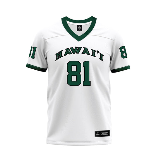 Hawaii - NCAA Football : Frank Abreu - White Football Jersey-0
