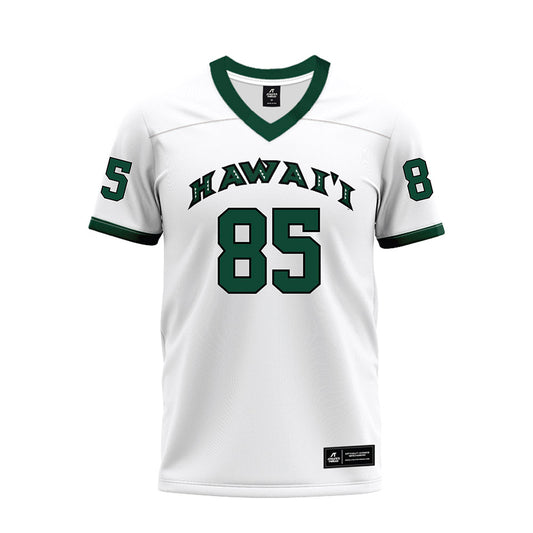 Hawaii - NCAA Football : Oakie Salave'a - White Football Jersey-0