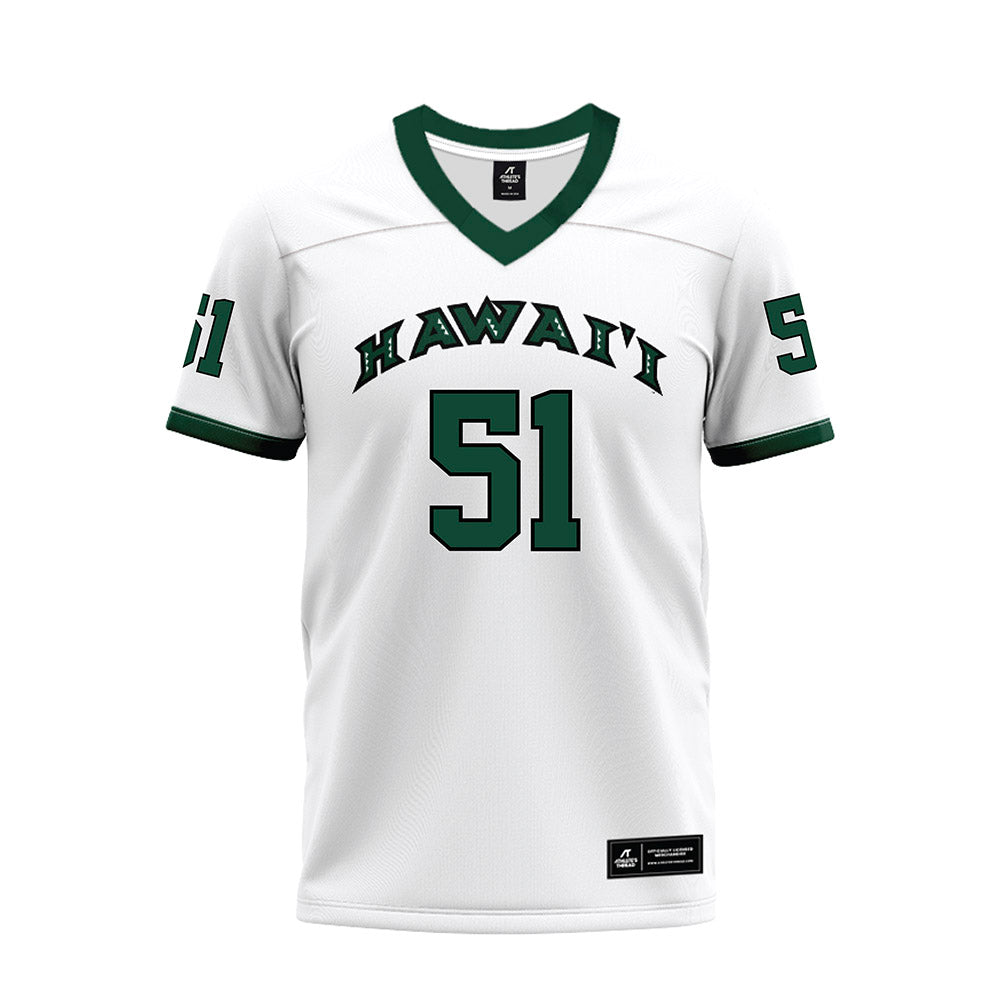 Hawaii - NCAA Football : Eric Mcfall - White Football Jersey-0