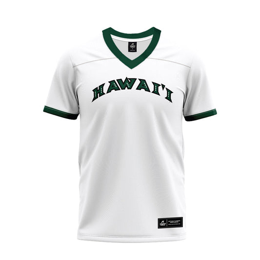 Hawaii - NCAA Football : Hudson Borsari - White Football Jersey-0