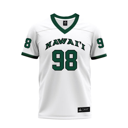 Hawaii - NCAA Football : Sean Olvera-Harle - White Football Jersey-0