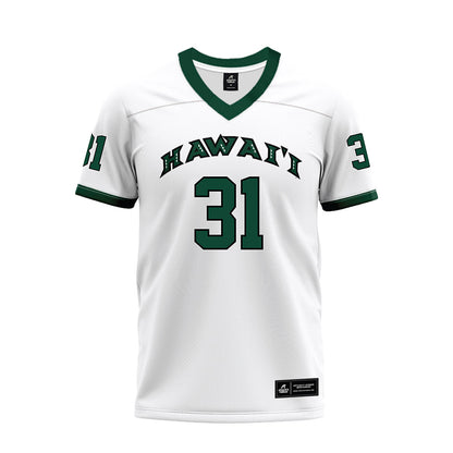 Hawaii - NCAA Football : Tryton Keliikipi - White Football Jersey-0