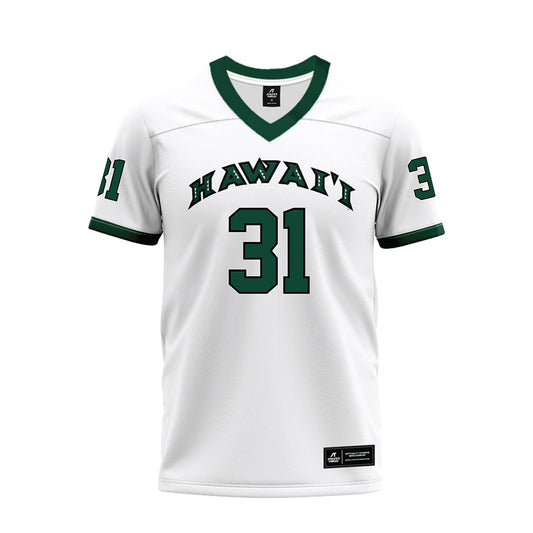 Hawaii - NCAA Football : Tryton Keliikipi - White Football Jersey-0