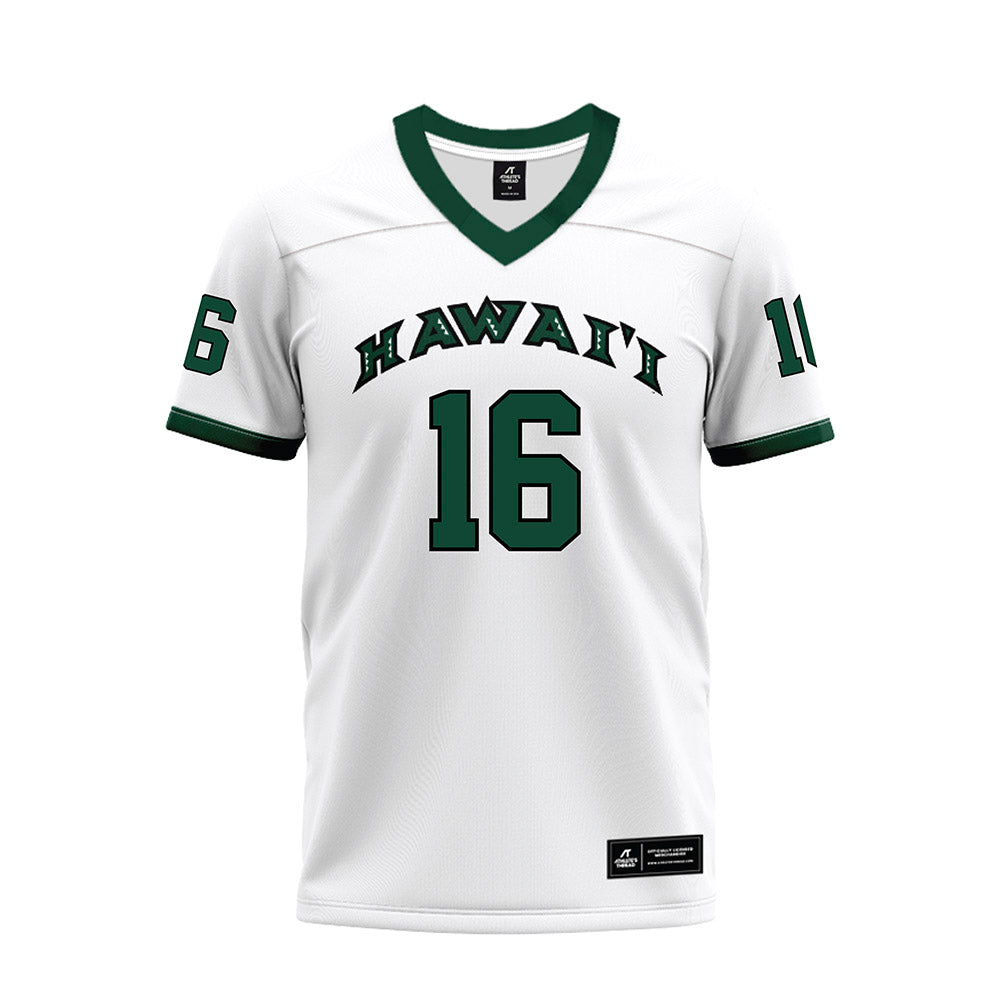 Hawaii - NCAA Football : Zion Allen - White Football Jersey-0